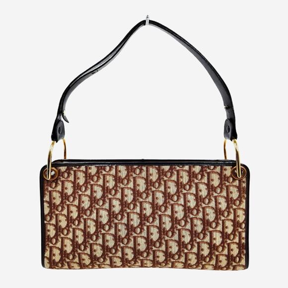Dior Handbags - Christian Dior Brown Monogram Trotter Shoulder Bag